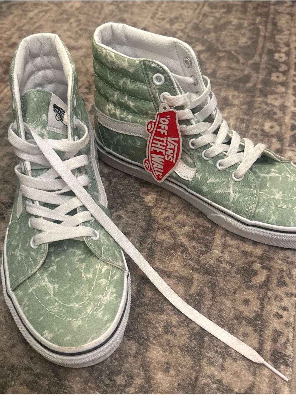 Vans Green Tie-Dye High-Top Sneakers